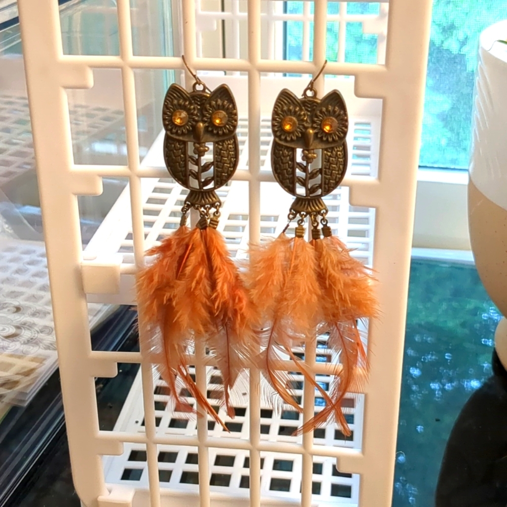 Owl Feather earrings